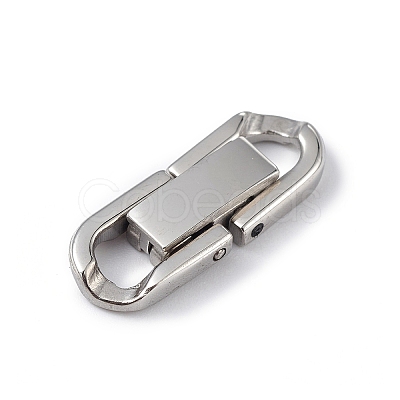 Non-Tarnish 304 Stainless Steel Fold Over Clasps STAS-G307-11B-P-1