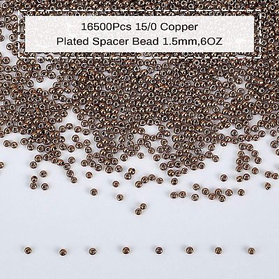 Ornaland 15/0 Round Glass Seed Beads SEED-OL0001-08B-05-1