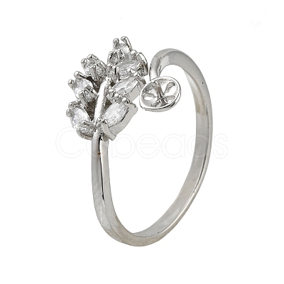 Brass Finger Cup Peg Ring Settings KK-L184-48P-1