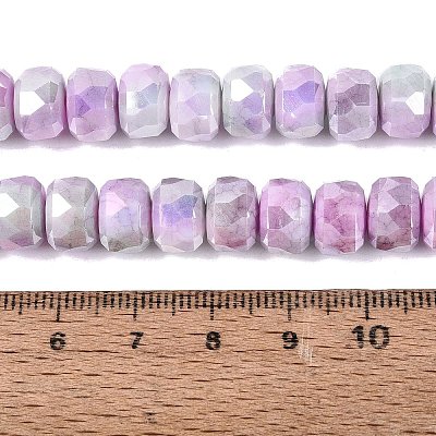 Anti-Tarnish Electroplate Glass Beads Strands GLAA-T025-10mm-11L-1