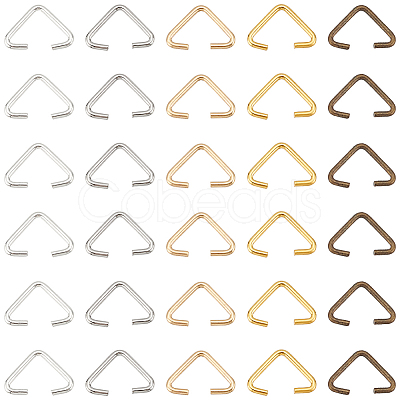 SUNNYCLUE 600Pcs 5 Colors Iron Triangle Rings IFIN-SC0001-55-1