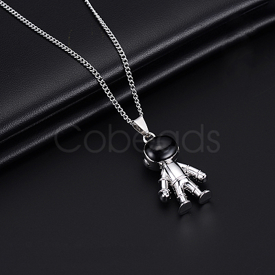 Alloy Pendant 201 Stainless Steel Chain Necklaces for Men FS-WG1D596-01-1