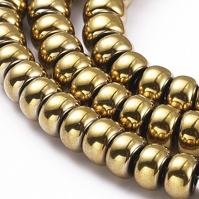 Non-magnetic Synthetic Hematite Beads Strands G-G826-02G-6mm-1
