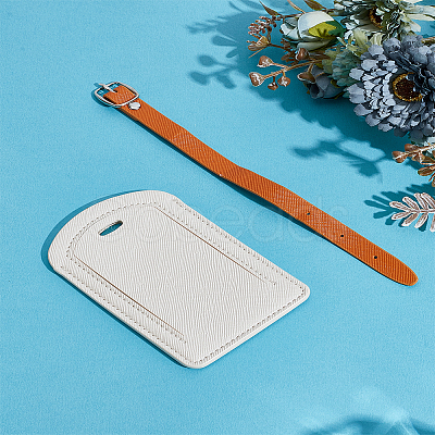 1Pc PU Leather Luggage Tag AJEW-LP0003-21-1