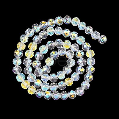 Electroplate Transparent Glass Beads Strands LS-GLAA-H040-01H-1