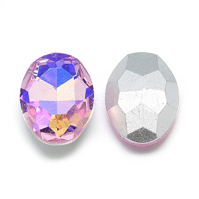 Pointed Back Glass Rhinestone Cabochons RGLA-T018-10x14mm-01-1