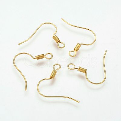 Brass Earring Hooks KK-Q363-G-NF-1