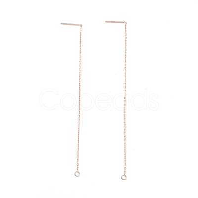Ion Plating(IP) 304 Stainless Steel Stud Earring Finding STAS-E161-06RG-1