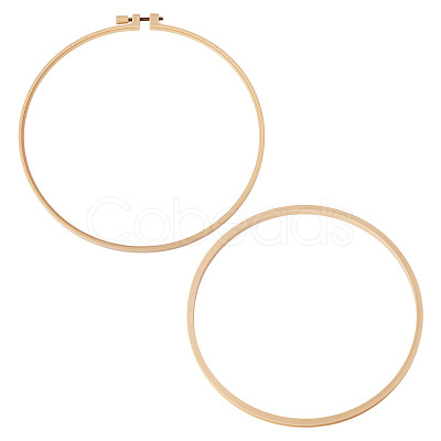 1Pc Plastic Imitation Bamboo Cross Stitch Embroidery Hoops FIND-TADJ0001-02-1