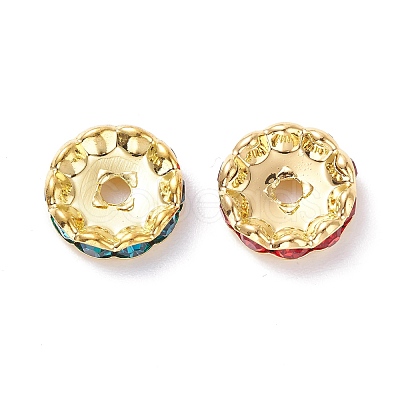 Grade A Brass Rhinestone Spacer Beads RSB160NFG-1