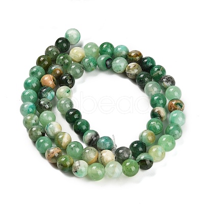 Natural Green Line Jasper Beads Strands G-B128-A03-02-1