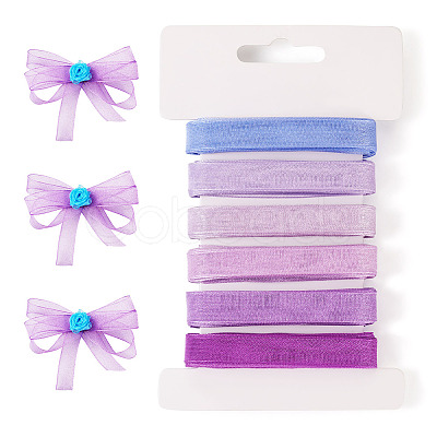 30 Yards 6 Colors Polyester Ribbon OCOR-TAC0028-06D-1
