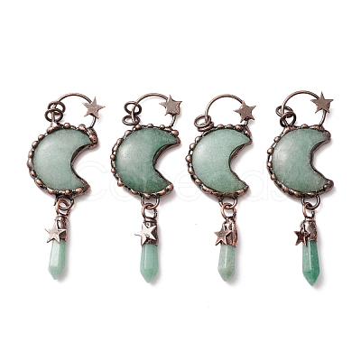 Natural Green Aventurine Big Pendants G-M383-25A-1