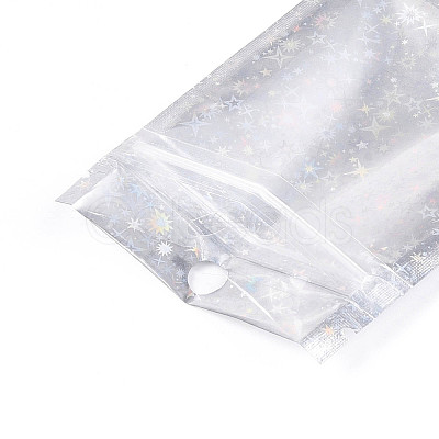 Glitter Holographic Star Plastic Packaging Yin-yang Resealable Bags OPP-N002-02I-1