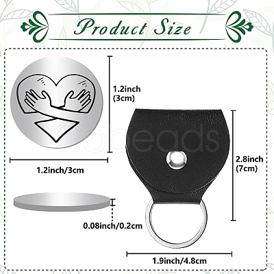 CREATCABIN Pocket Hug Token Long Distance Relationship Keepsake Keychain Making Kit DIY-CN0002-67F-1