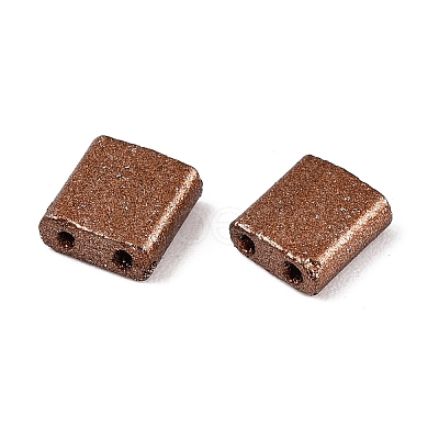 2-Hole Baking Paint Glass Seed Beads SEED-S023-17C-21-1