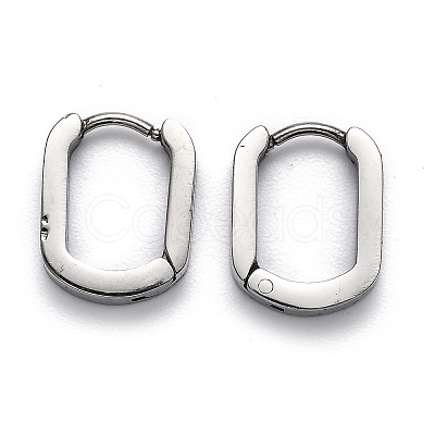 Tarnish Resistant 304 Stainless Steel Huggie Hoop Earrings STAS-J033-11A-P-1