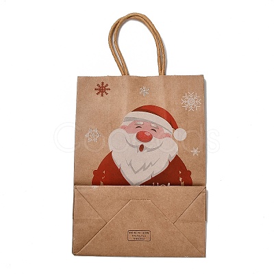 Christmas Theme Hot Stamping Rectangle Paper Bags CARB-F011-02F-1