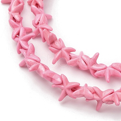 Synthetic Turquoise Dyed Beads Strands G-B184-C03-01-1
