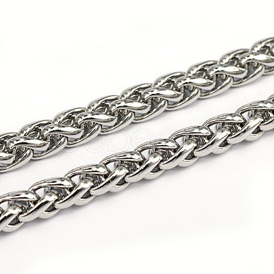 Tarnish Resistant 304 Stainless Steel Wheat Chains CHS-L001-30-7mm-1