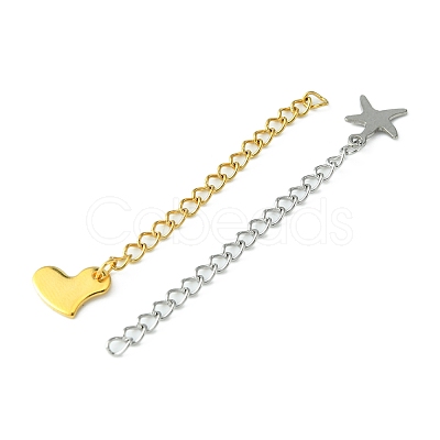 20Pcs 10 Style 304 Stainless Steel Curb Chain Extender STAS-FS0001-37-1