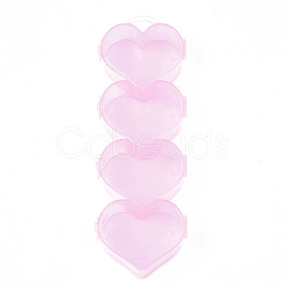 Heart Polypropylene(PP) Bead Storage Container LS-CON-N011-030A-1