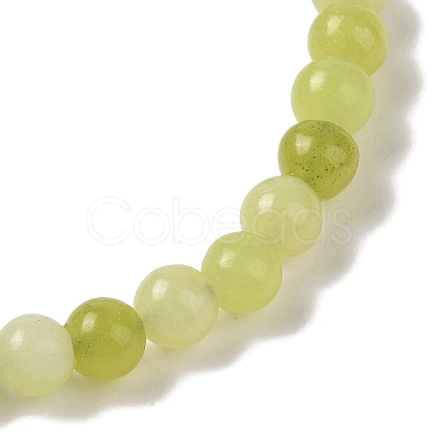 6mm Round Natural Lemon Jade Braided Bead Bracelets BJEW-C067-01A-02-1