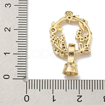 Brass Micro Pave Cubic Zirconia Fold Over Clasps KK-U037-25G-02-1