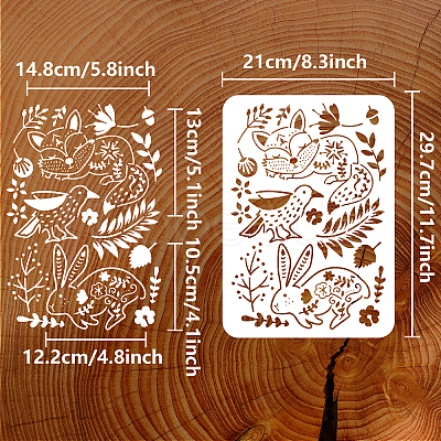 Plastic Drawing Painting Stencils Templates DIY-WH0396-468-1