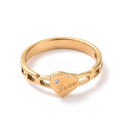 Crystal Rhinestone Ring RJEW-D120-06G-1