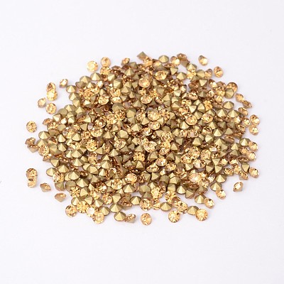 Back Plated Grade A Diamond Glass Pointed Rhinestone RGLA-SS28-013-1