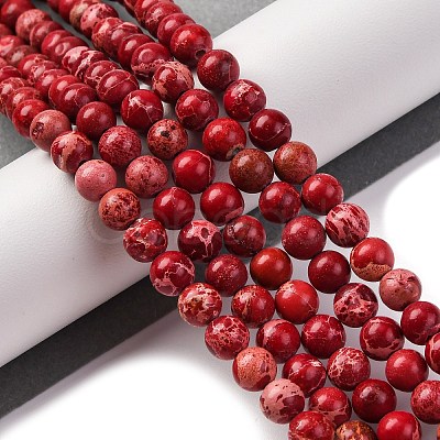 Dyed Natural Regalite/Imperial Jasper/Sea Sediment Jasper Beads Strands G-B124-C02-12-1