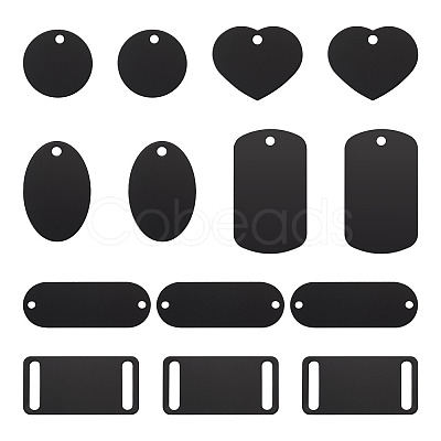 30Pcs 6 Style Aluminum Pendants FIND-BT0001-23-1