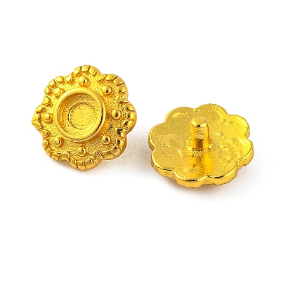 Brass Bead Caps Cabochon Settings KK-G502-15C-G-1