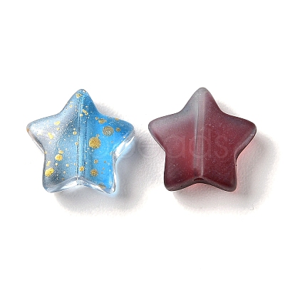 Transparent Smooth and Frosted Glass Beads GLAA-O023-19-1