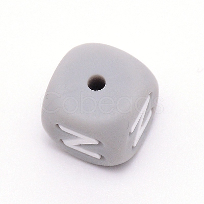 Silicone Alphabet Beads for Bracelet or Necklace Making SIL-TAC001-01A-N-1
