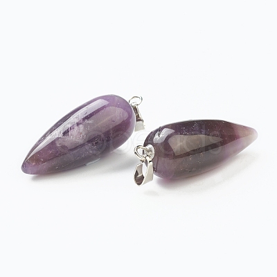 Natural & Synthetic Gemstone Pointed Pendants G-F705-01P-1