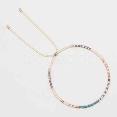 Adjustable Plastic Beaded Slider Bracelets YS6543-12-1