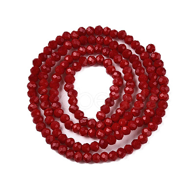 Opaque Solid Color Imitation Jade Glass Beads Strands EGLA-A044-P2mm-D02-1