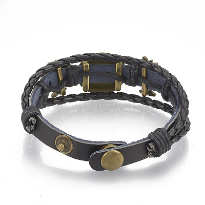 Imitation Leather Bracelet Making MAK-R024-03-1