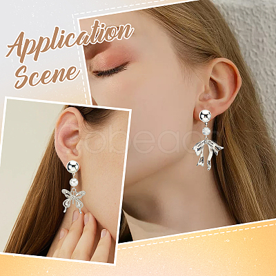 40Pcs Brass Earring Findings KK-SC0005-52S-1