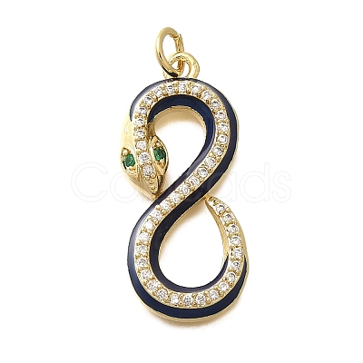 Brass Micro Pave Cubic Zirconia Pendants KK-I724-A08-1