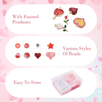 DIY Jewelry Making Finding Kit for Valentine's Day DIY-CD0001-44-1