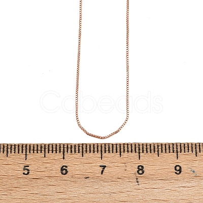 0.8MM Brass Box Chain Adjustable Slider Necklaces KK-H533-09B-RG-1
