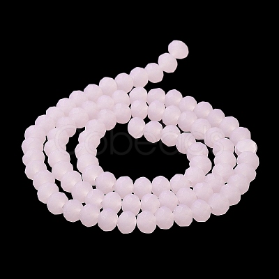 Imitation Jade Solid Color Glass Beads Strands EGLA-A034-J4mm-MD02-1