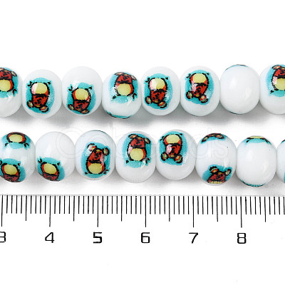 Printing Glass Beads for Necklaces Bracelets Making GLAA-B020-02A-06-1