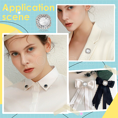 10Pcs Alloy Glass Rhinestone Brooches AJEW-PH01687-1