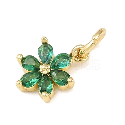 Brass Micro Pave Cubic Zirconia Pendants KK-H525-05C-G-1
