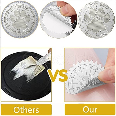 34 Sheets Silver Foil Embossed PET Picture Sticker DIY-WH0528-009-1
