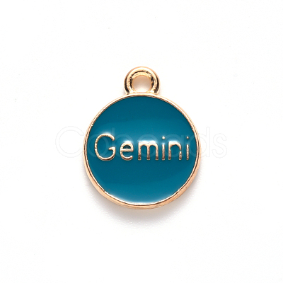 Alloy Enamel Pendants X-ENAM-S124-01B-05I-1